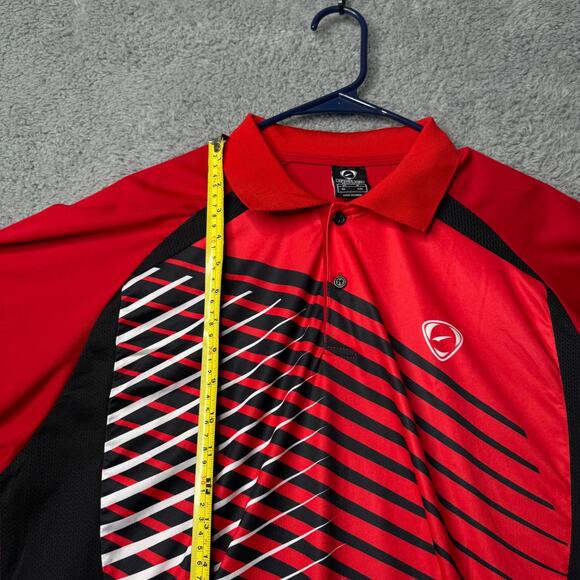 Sport Dri Shirt Men's XL Red and Black Short Sleeve Athletic Short Sleeve Polo - Picture 3 of 6